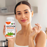 AAMATEC LIFE Lecithin 1200MG supplement capsules close-up