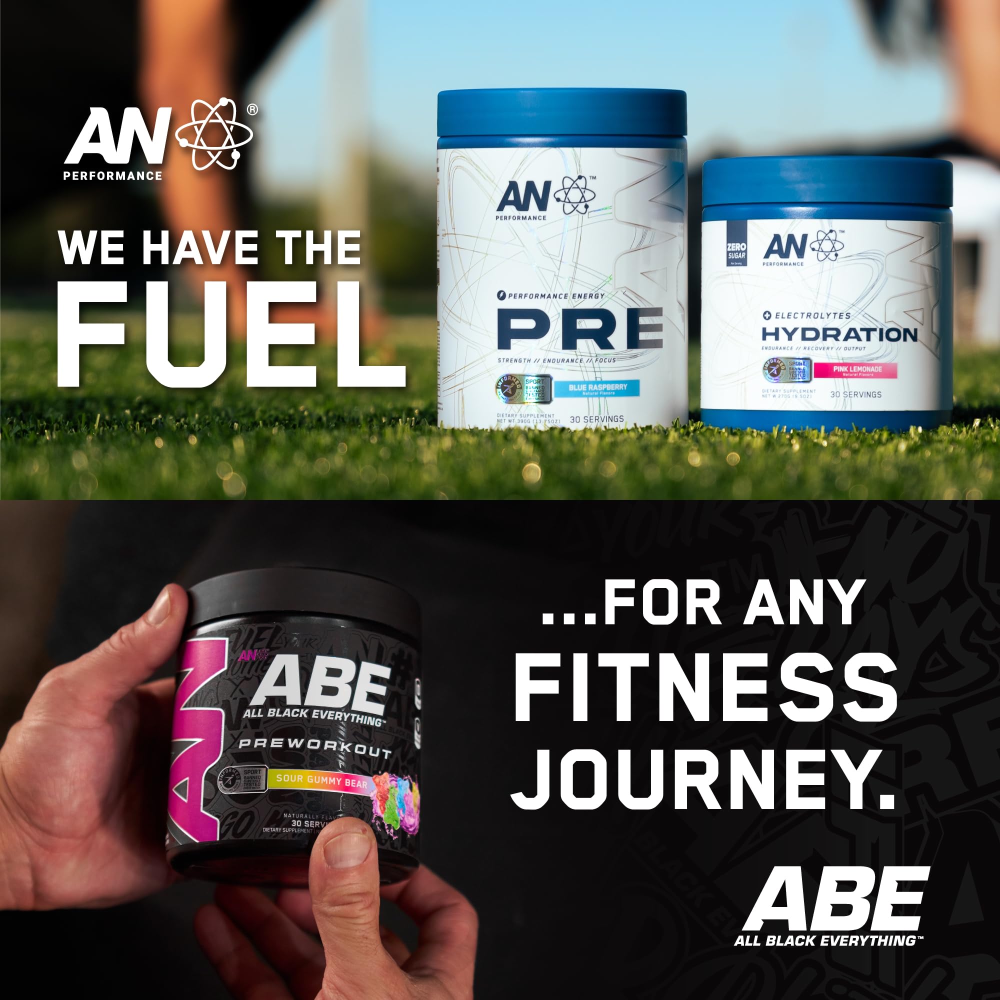 ABE Creatine Monohydrate powder in a shaker bottle