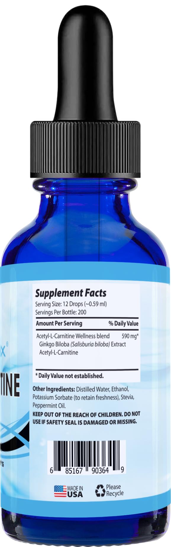 Absonutrix Acetyl L-Carnitine Liquid 593mg side view