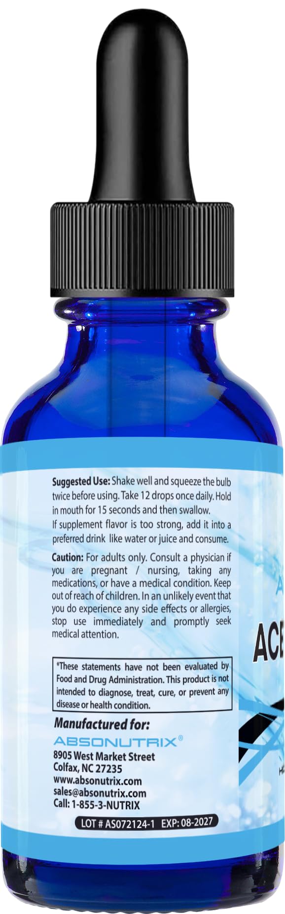 Absonutrix Acetyl L-Carnitine Liquid packaging