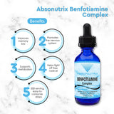 Absonutrix Benfotiamine Complex Liquid Drops 4Fl Oz on a kitchen counter