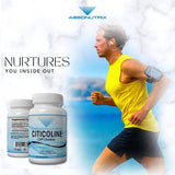 Absonutrix Citicoline Capsules 500mg on a wooden table