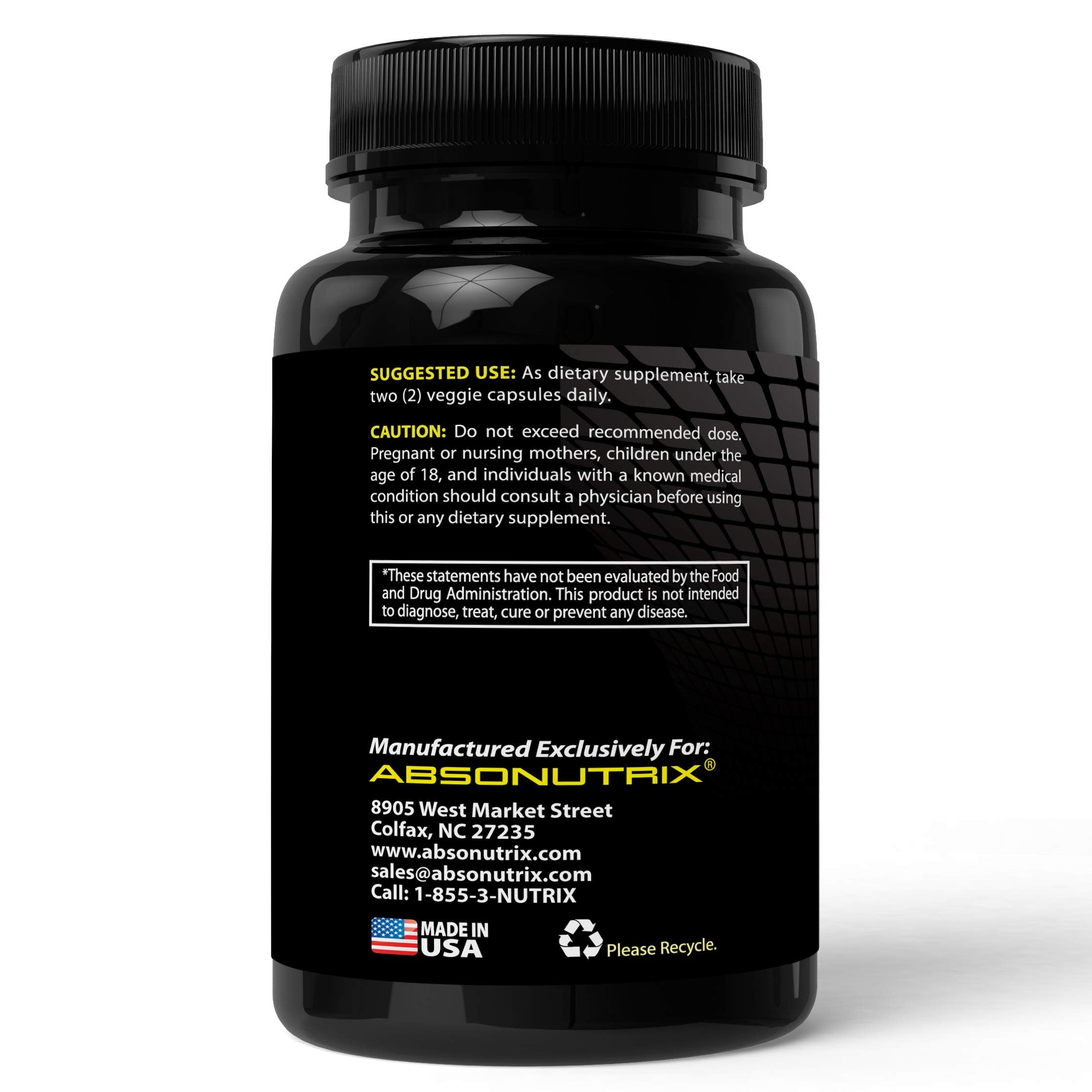 Absonutrix Fucoidan Pure Brown Seaweed Extract bottle side view