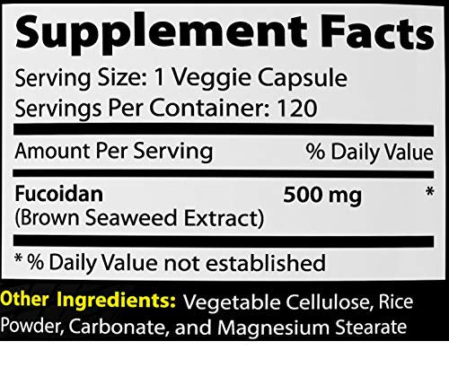 Absonutrix Fucoidan Pure Brown Seaweed Extract packaging details