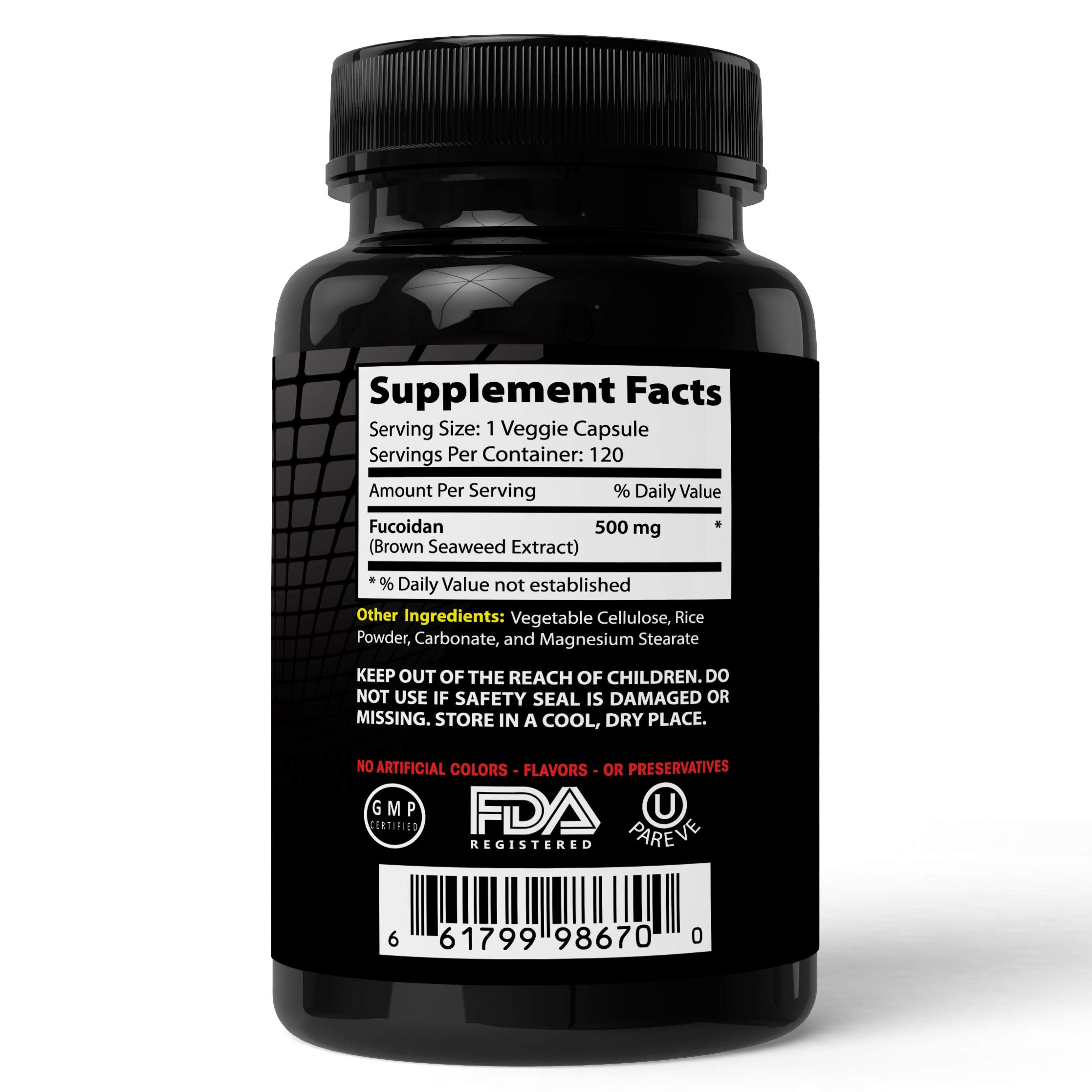 Absonutrix Fucoidan Pure capsules with a measuring spoon