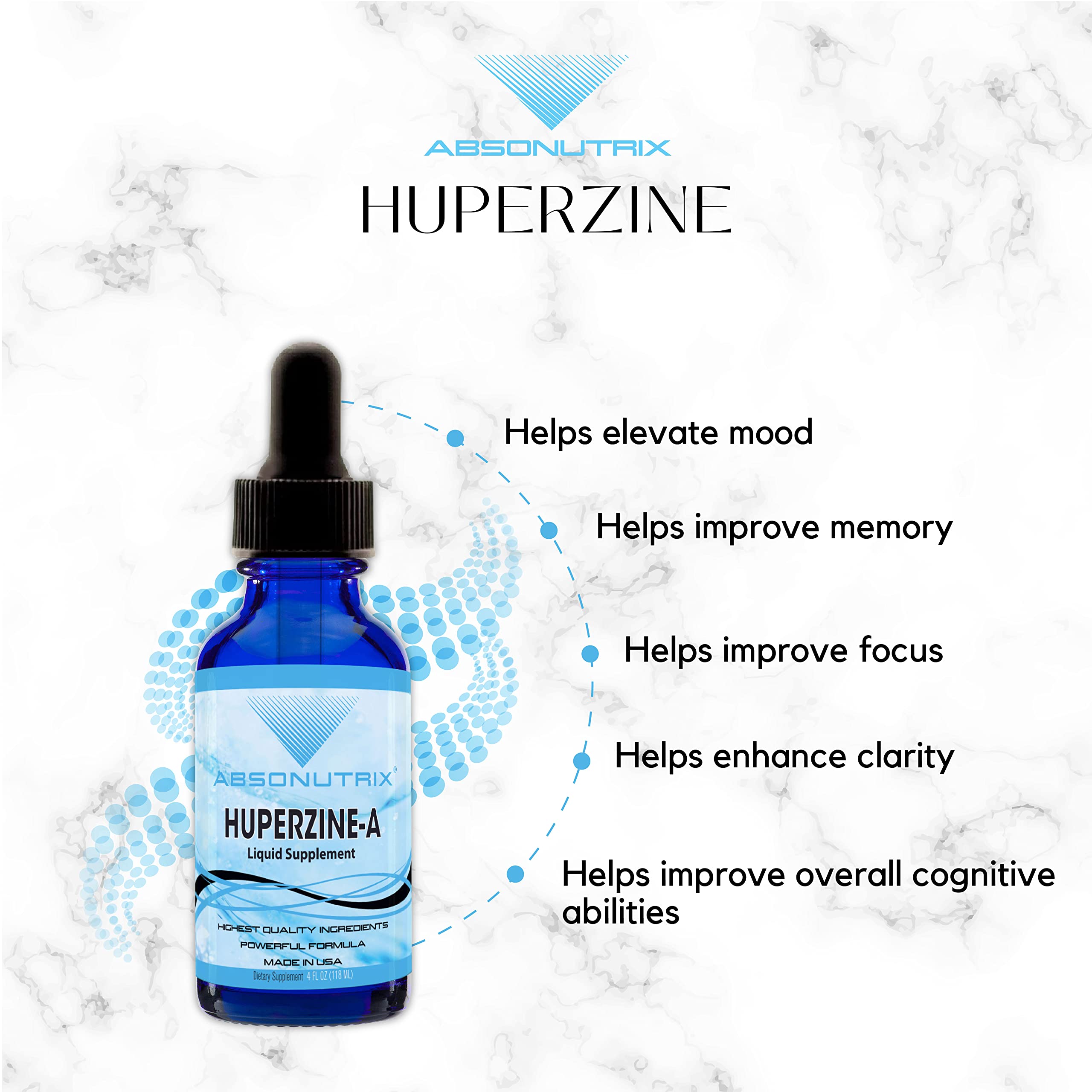 Absonutrix Huperzine-A liquid supplement packaging details