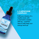 Absonutrix L-Carnosine Complex liquid drops bottle on a wooden table