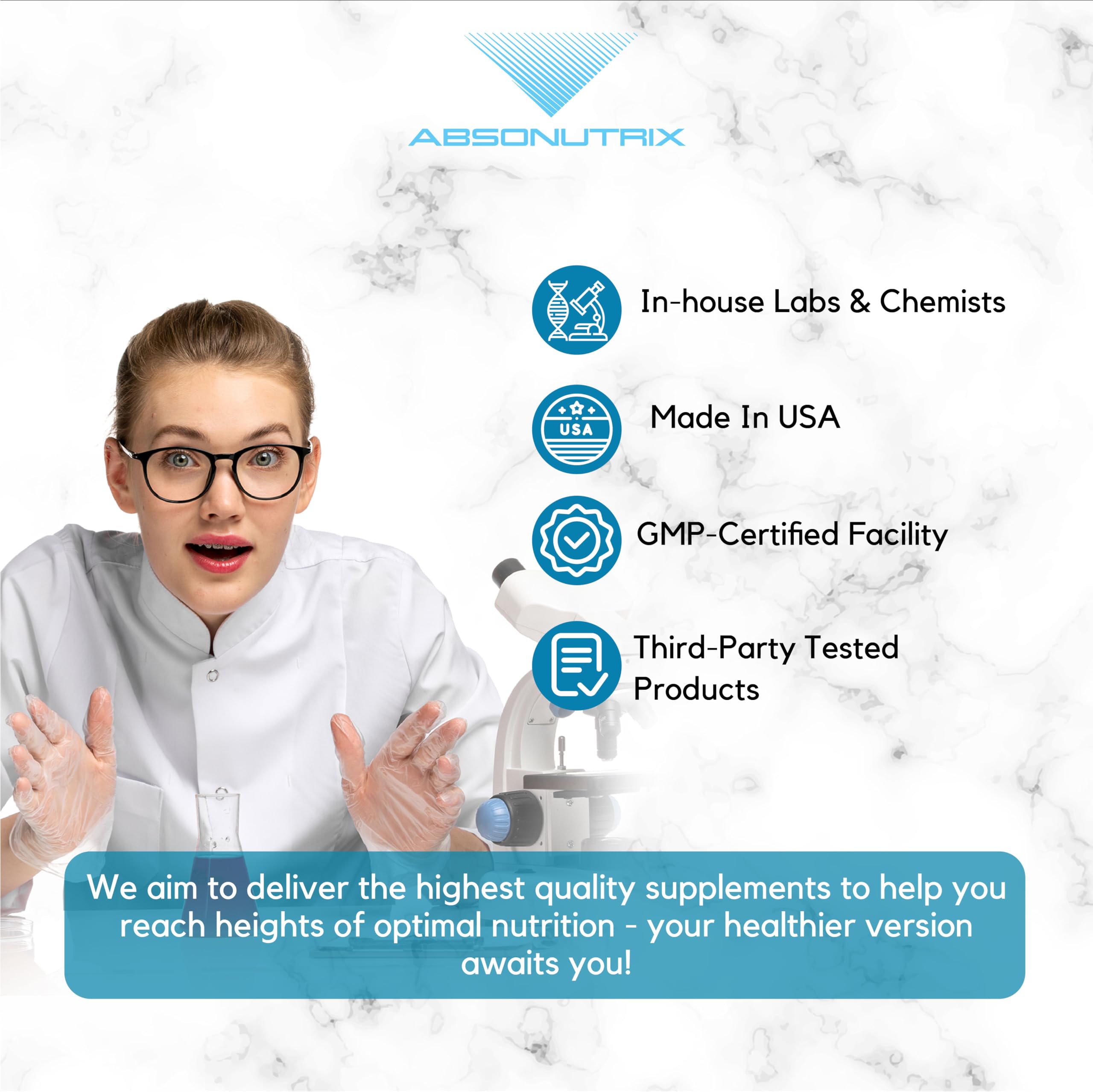Absonutrix Mucuna Pruriens liquid supplement alongside other supplements