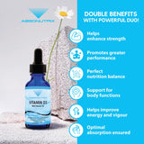 Absonutrix Vitamin D3 with K2 Supplement bottle with cap