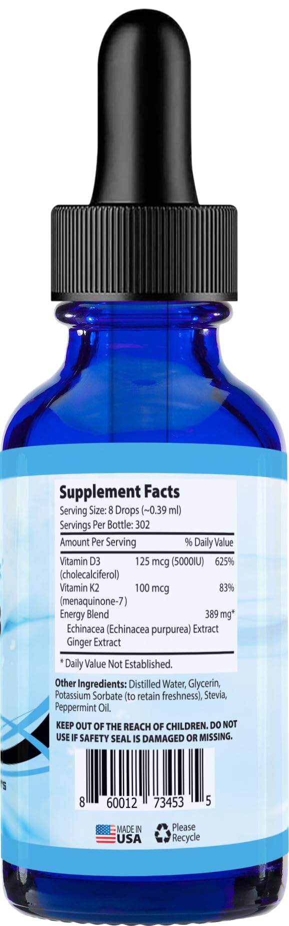 Absonutrix Vitamin D3 with K2 Supplement with a glass of water