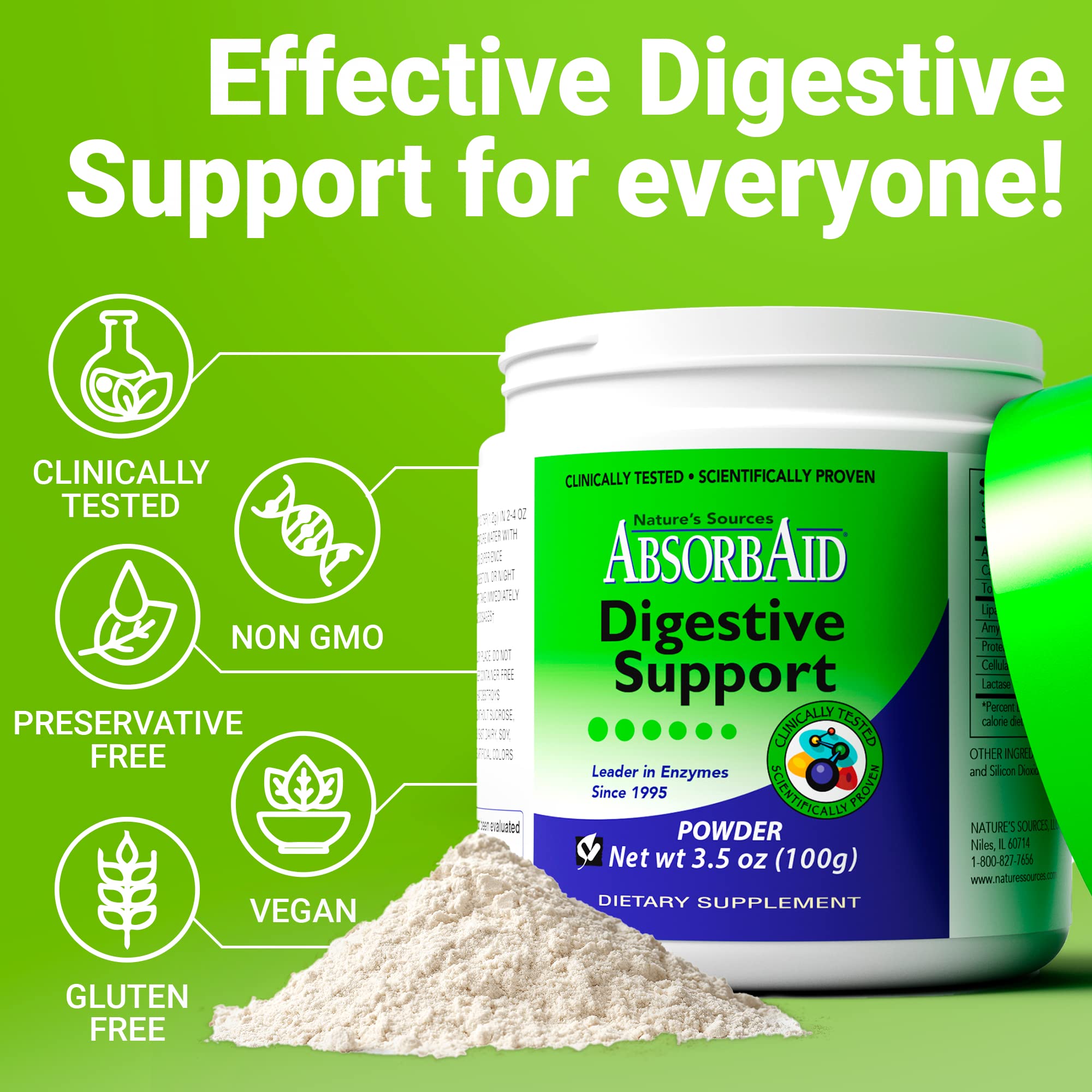 AbsorbAid Multi-Enzyme Supplement packaging details