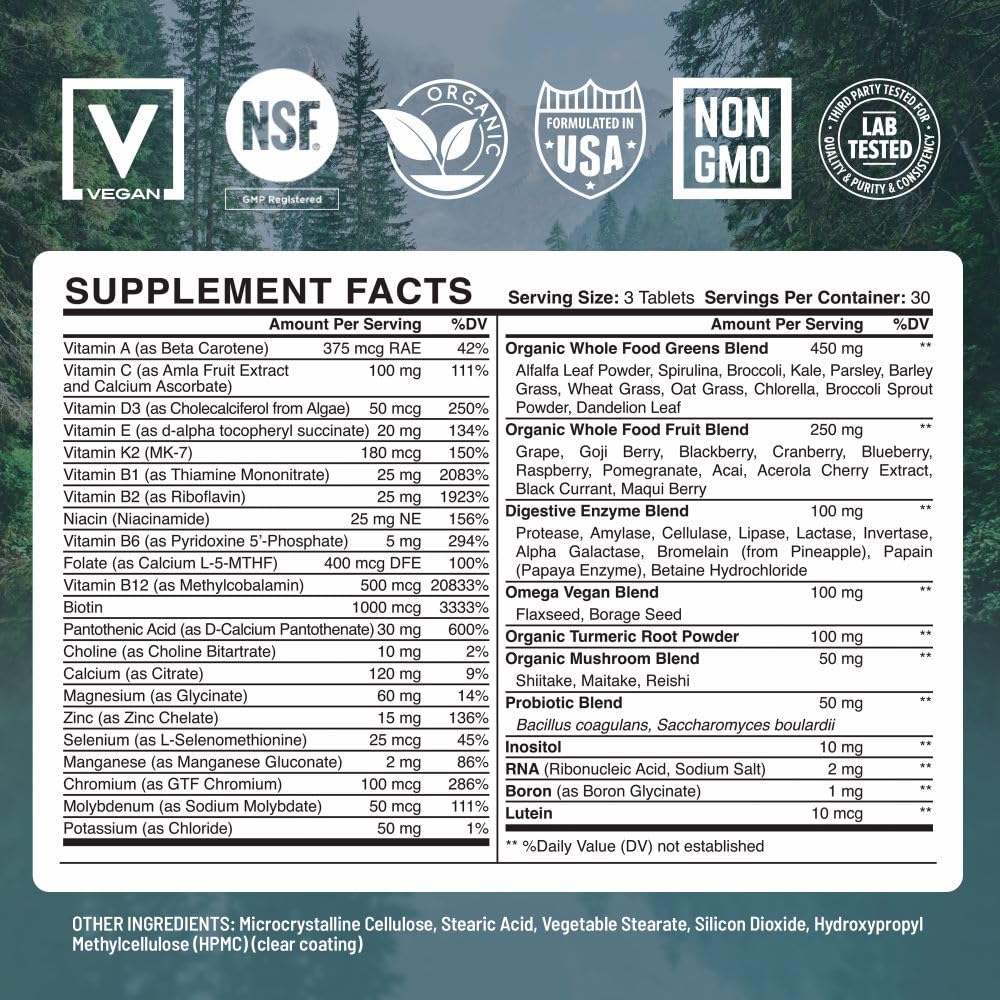 Abundant Earth Organic Multivitamin capsule close-up