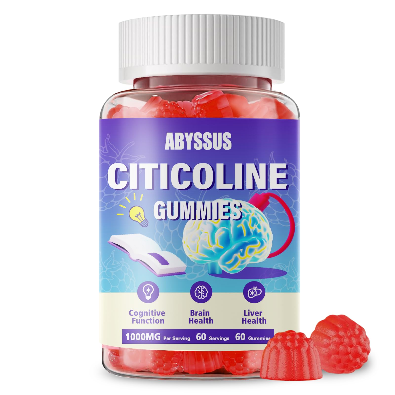 ABYSSUS CDP-Choline Gummies bottle front view