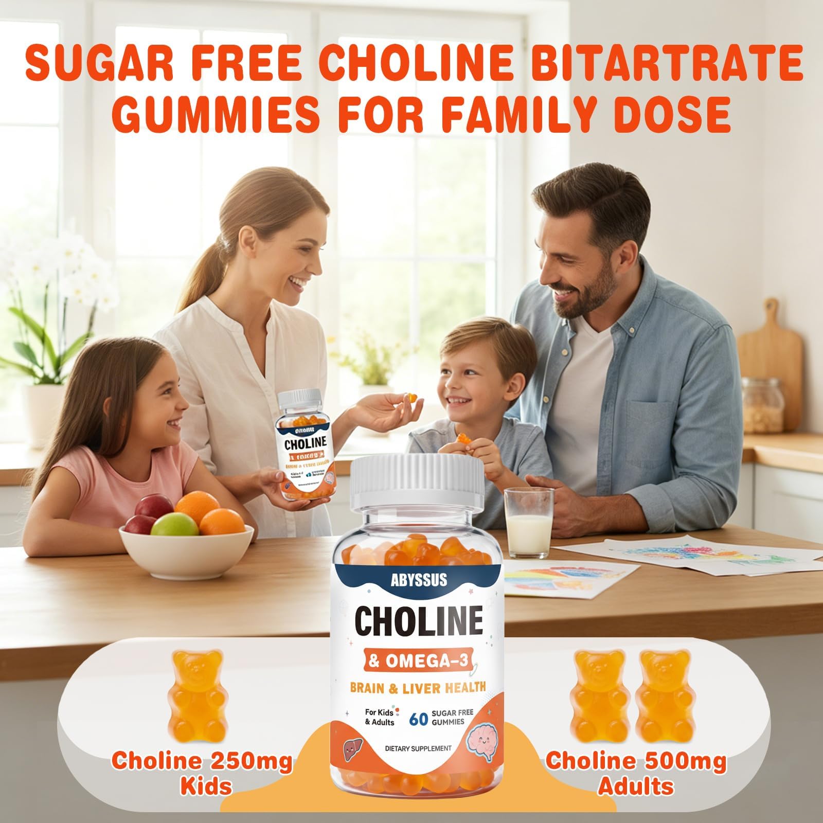 ABYSSUS Choline Gummies nutritional information