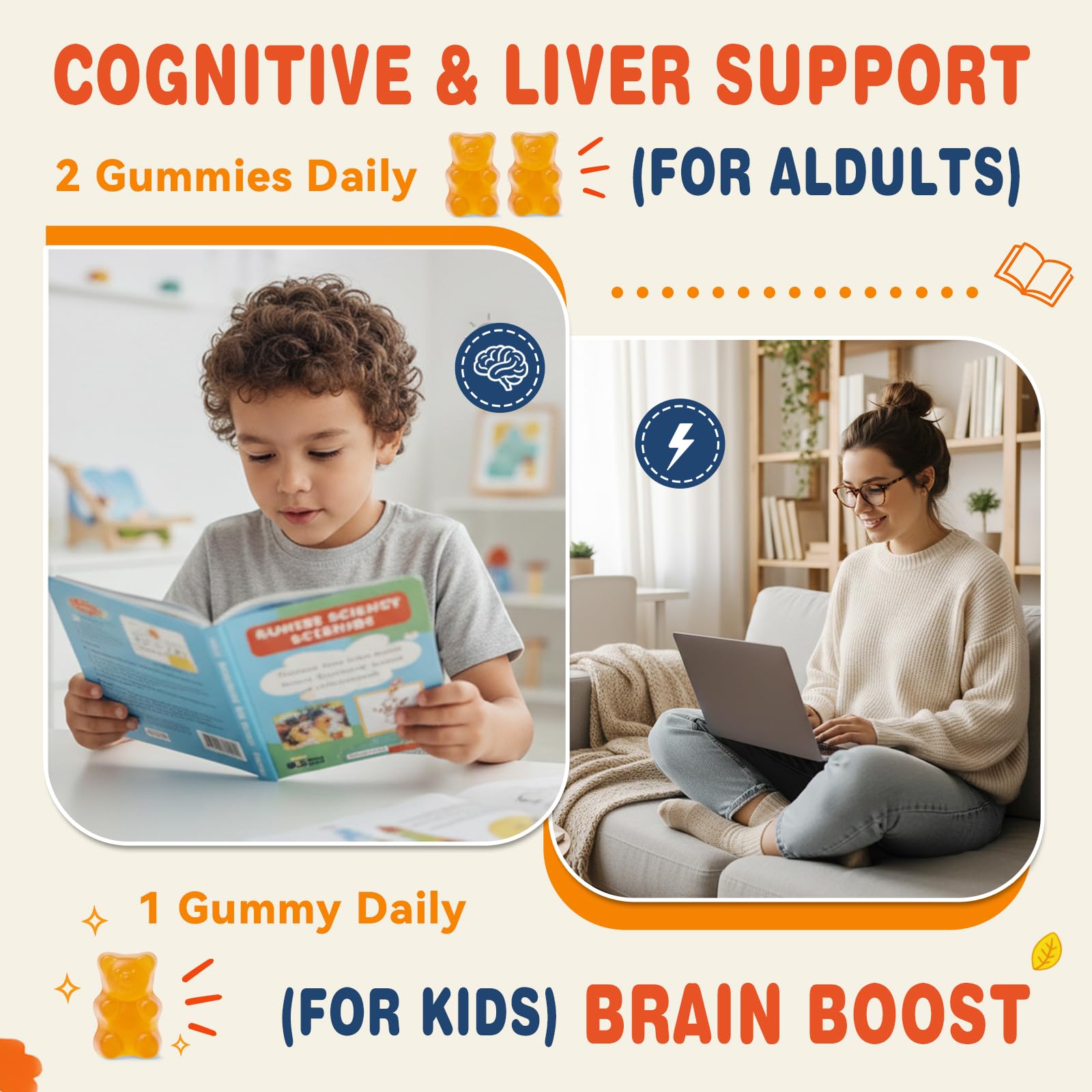ABYSSUS Choline Gummies on a kitchen counter