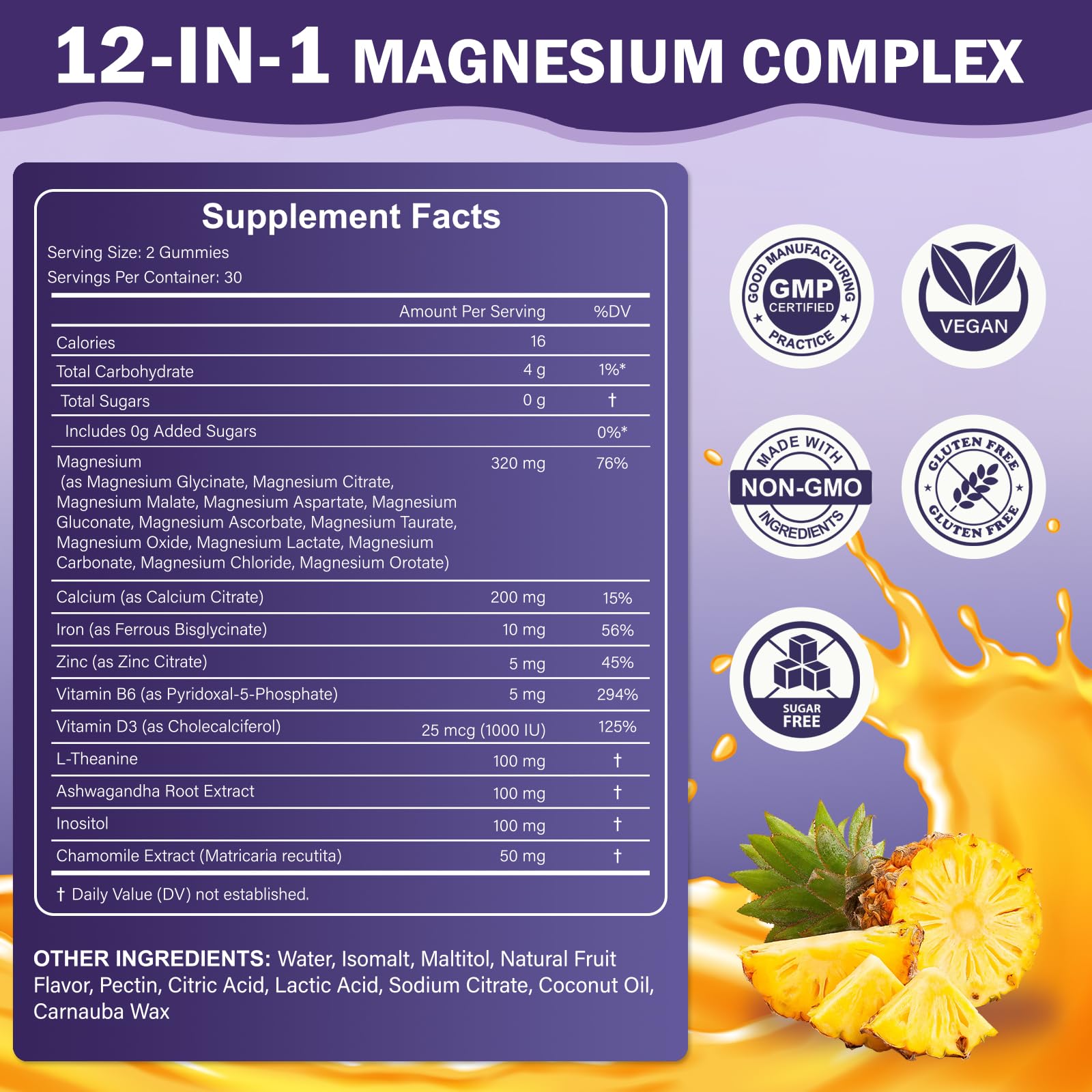 ABYSSUS Magnesium Gummies side view showing gummy texture