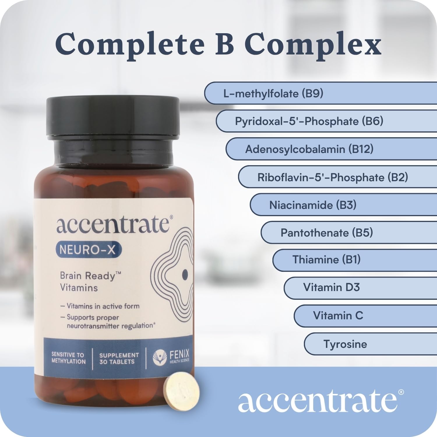 Accentrate Neuro-X B-Complex Vitamin Supplement packaging