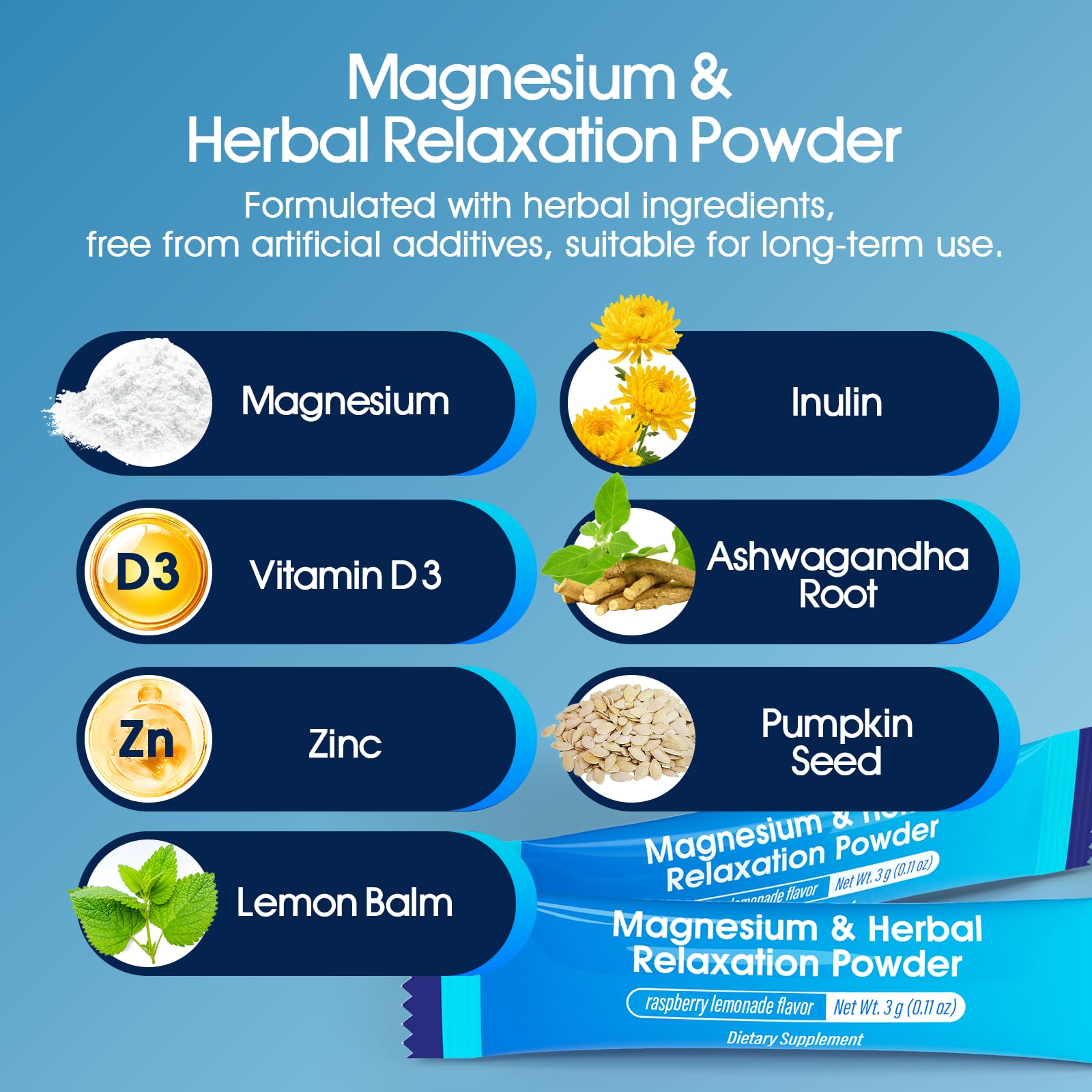 Acctry Magnesium Powder 120g in a glass of water