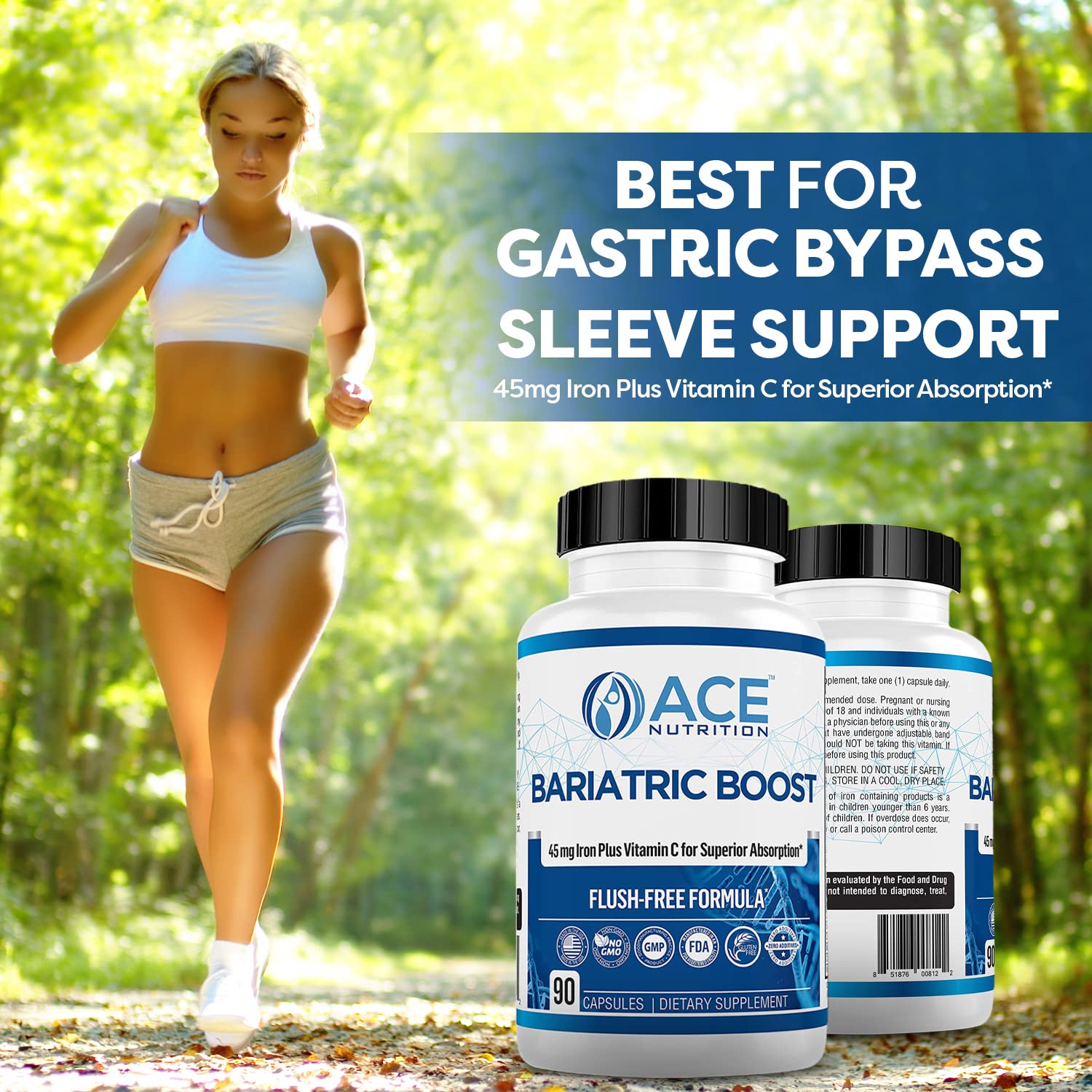 ACE NUTRITION Bariatric support Multivitamin bottle side view
