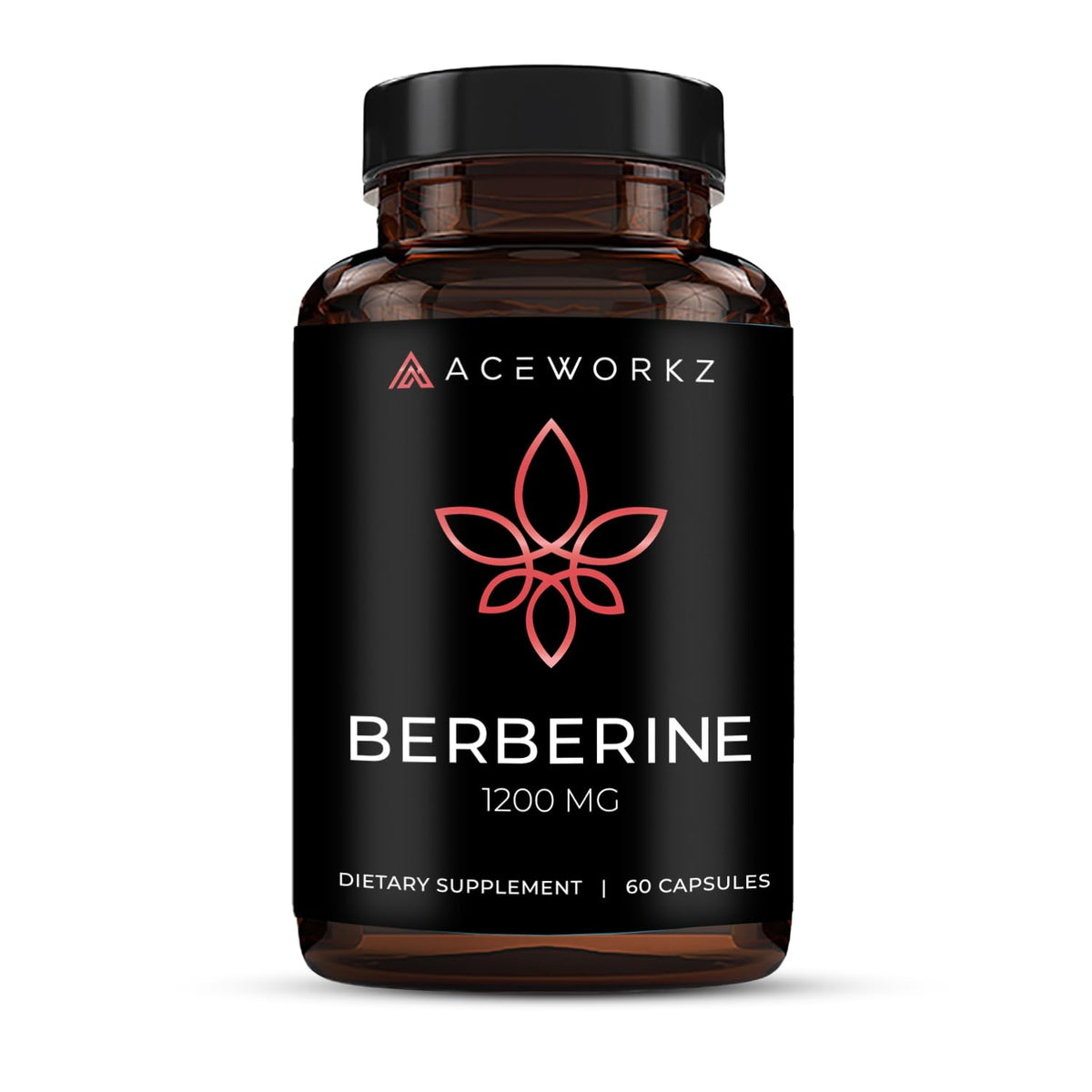 ACEWORKZ Berberine HCL 1200MG Vegan Capsules front view