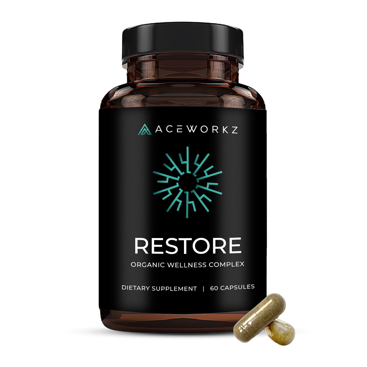 ACEWORKZ Daily Stress Support Supplement front view of packaging