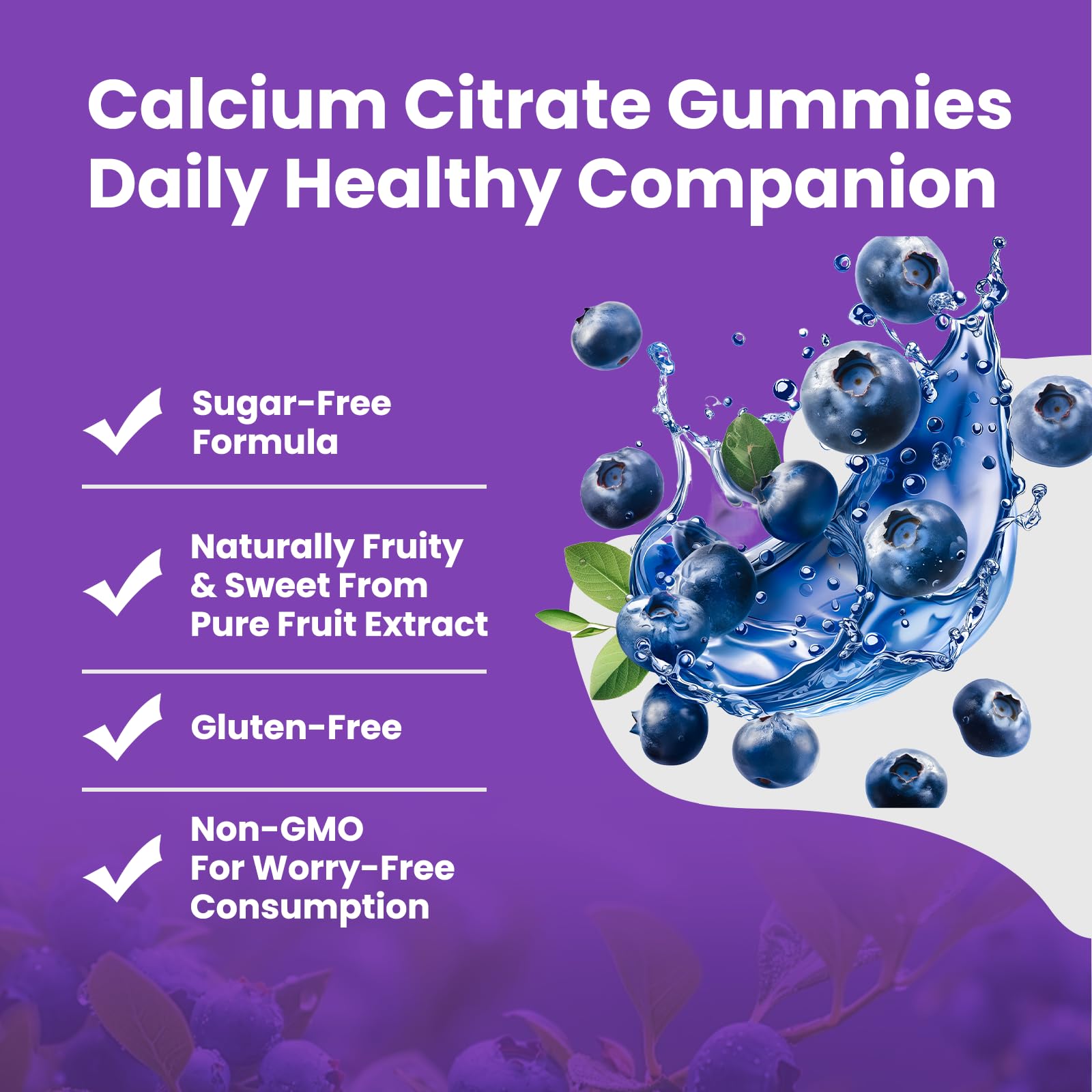 ACEYO Calcium Citrate Gummies on a wooden table