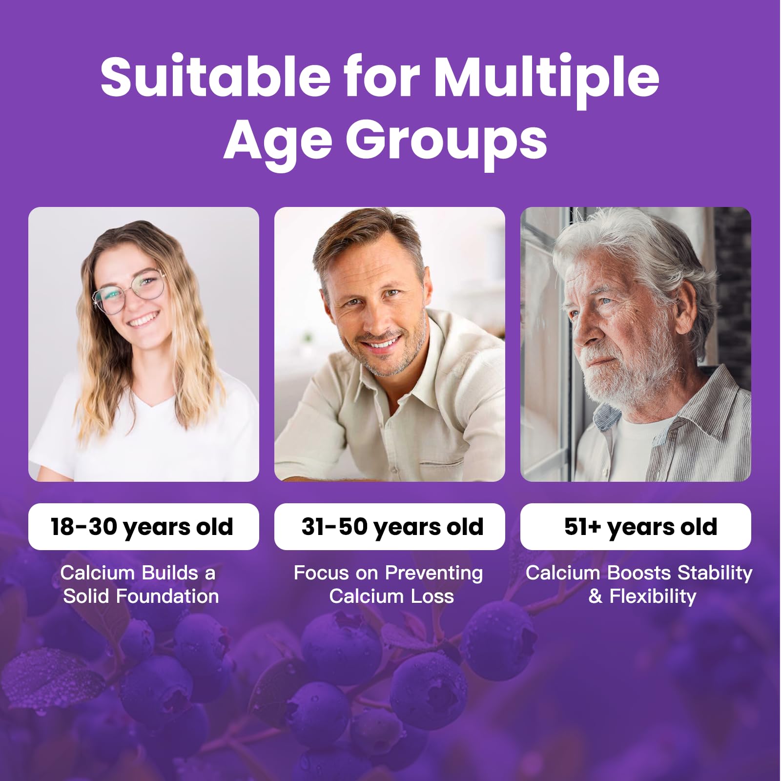 ACEYO Calcium Citrate Gummies with K2 and D3 ingredients