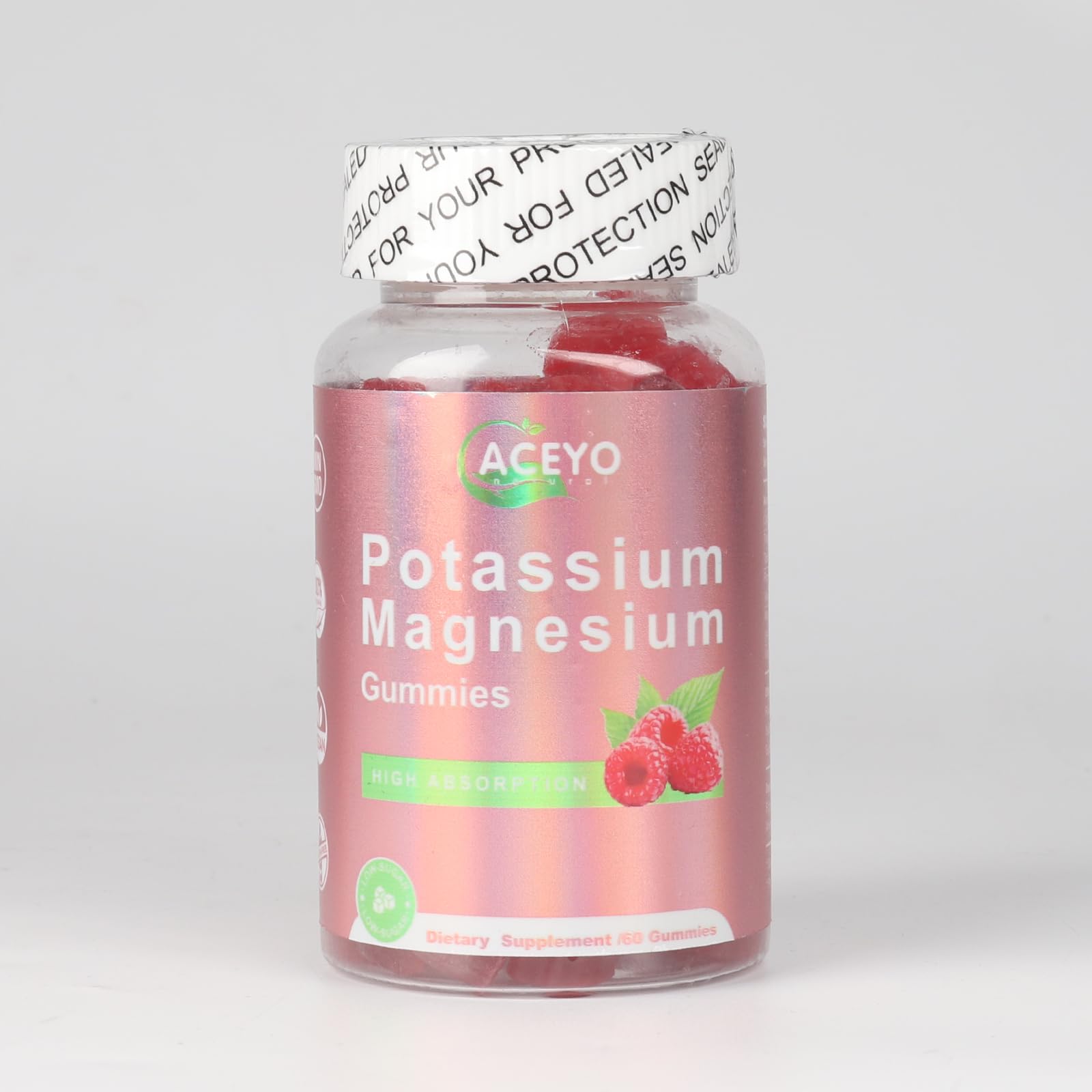 ACEYO Organic Potassium Magnesium Gummies nutritional information