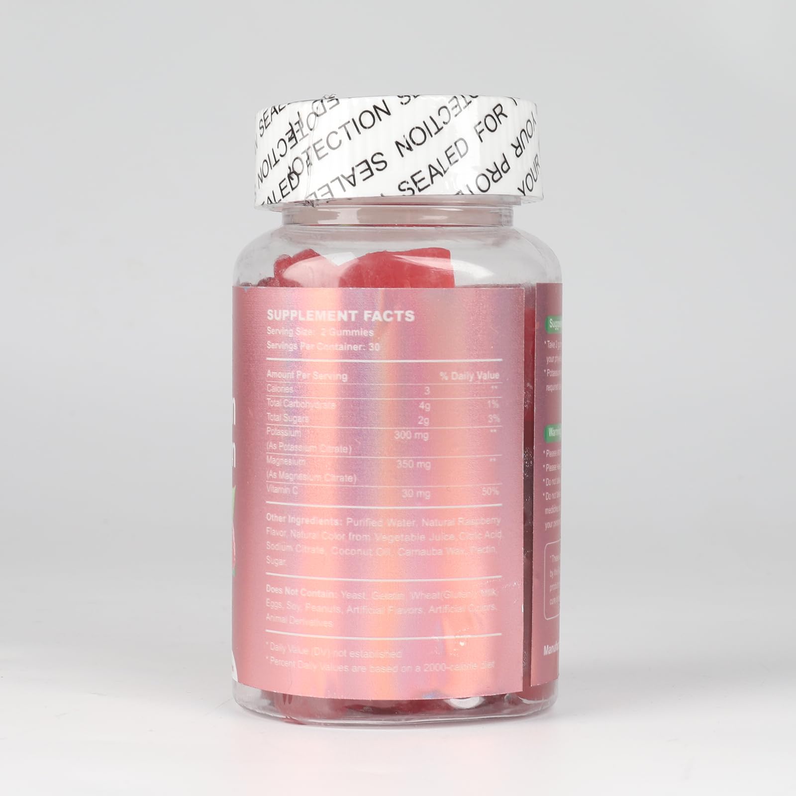 ACEYO Organic Potassium Magnesium Gummies side view