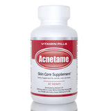 Acnetame Acne Supplement Capsules side view showing capsule size