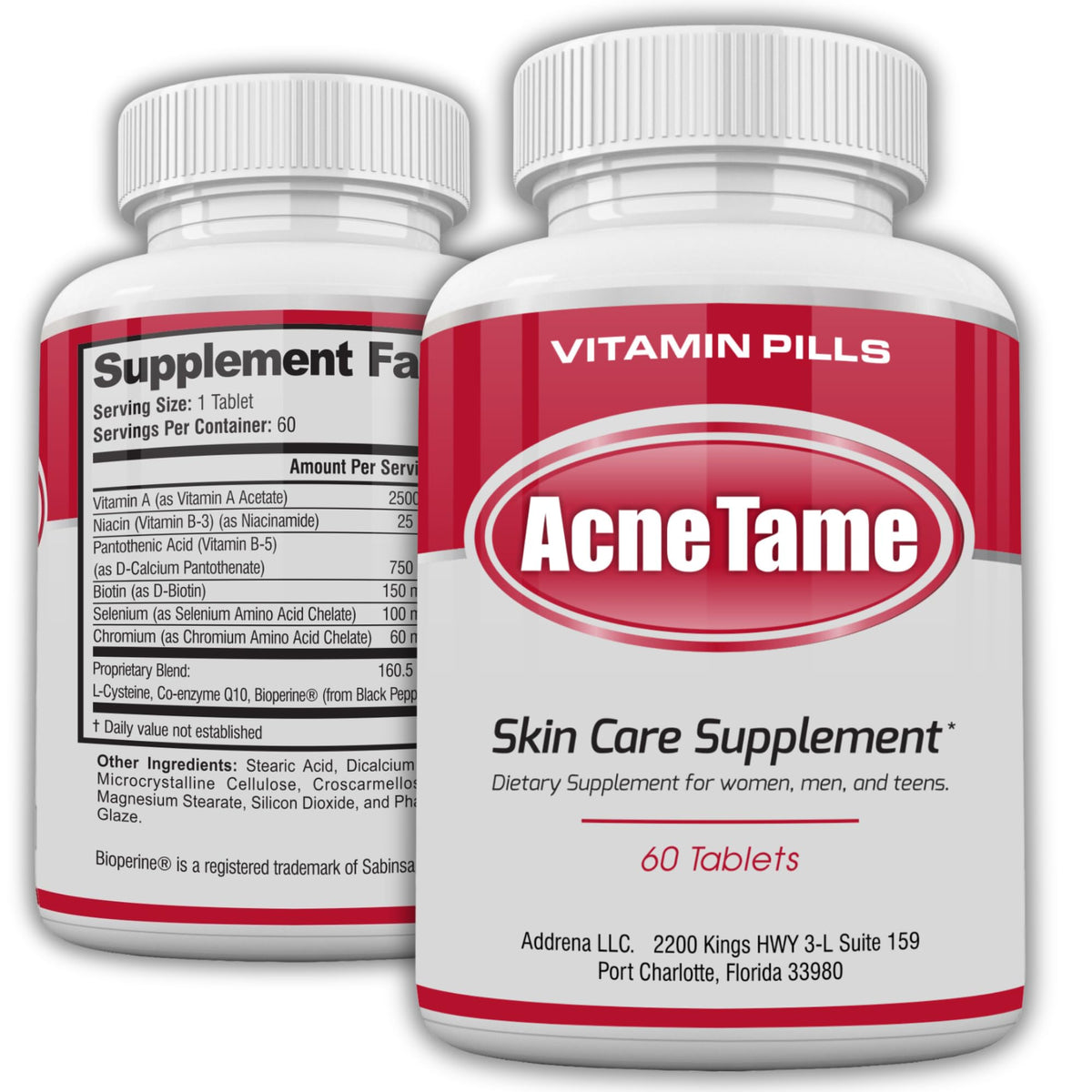 Acnetame Acne Tame Supplement 118g front view