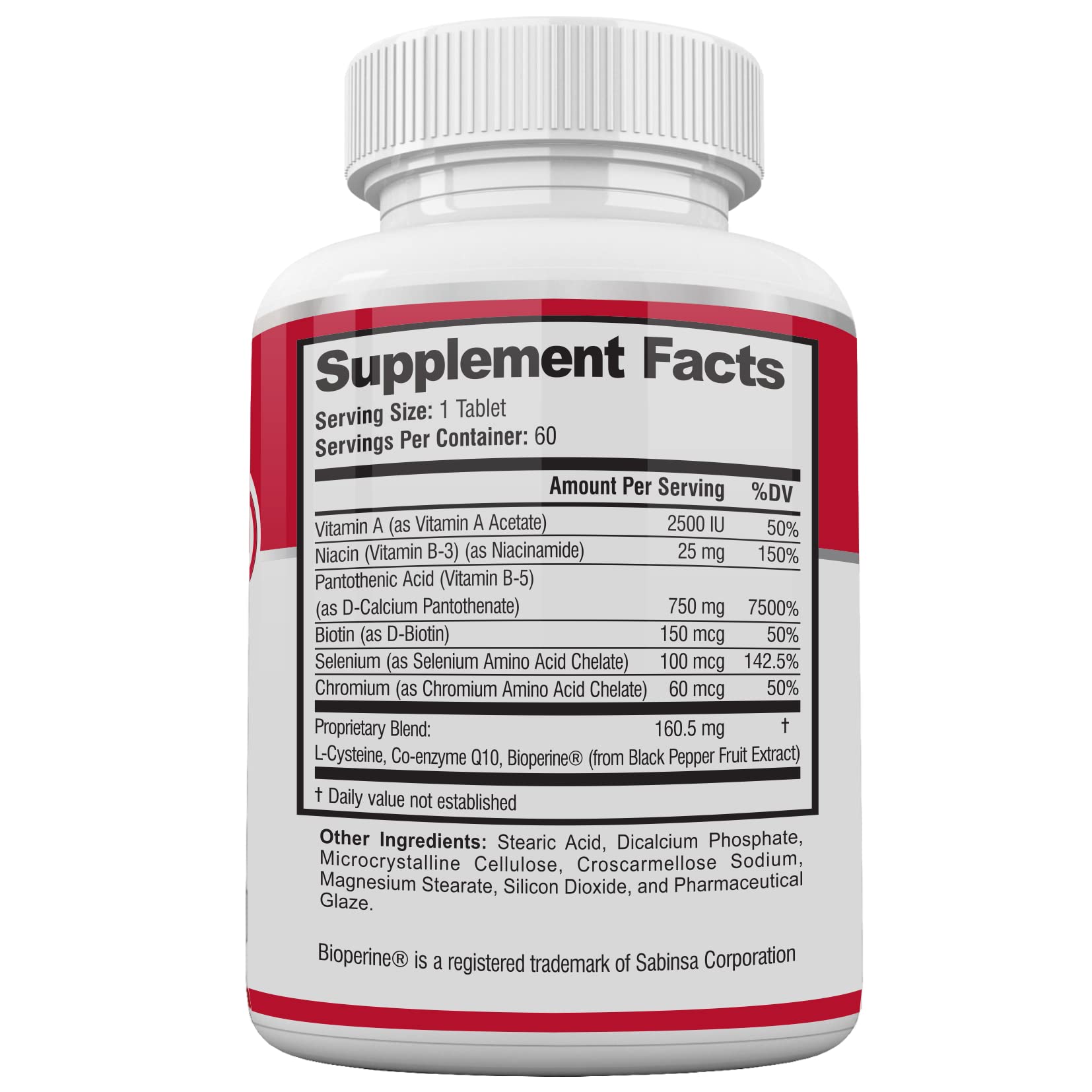 Acnetame Acne Tame Supplement 118g side view