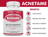 Acnetame packaging dimensions displayed next to a ruler