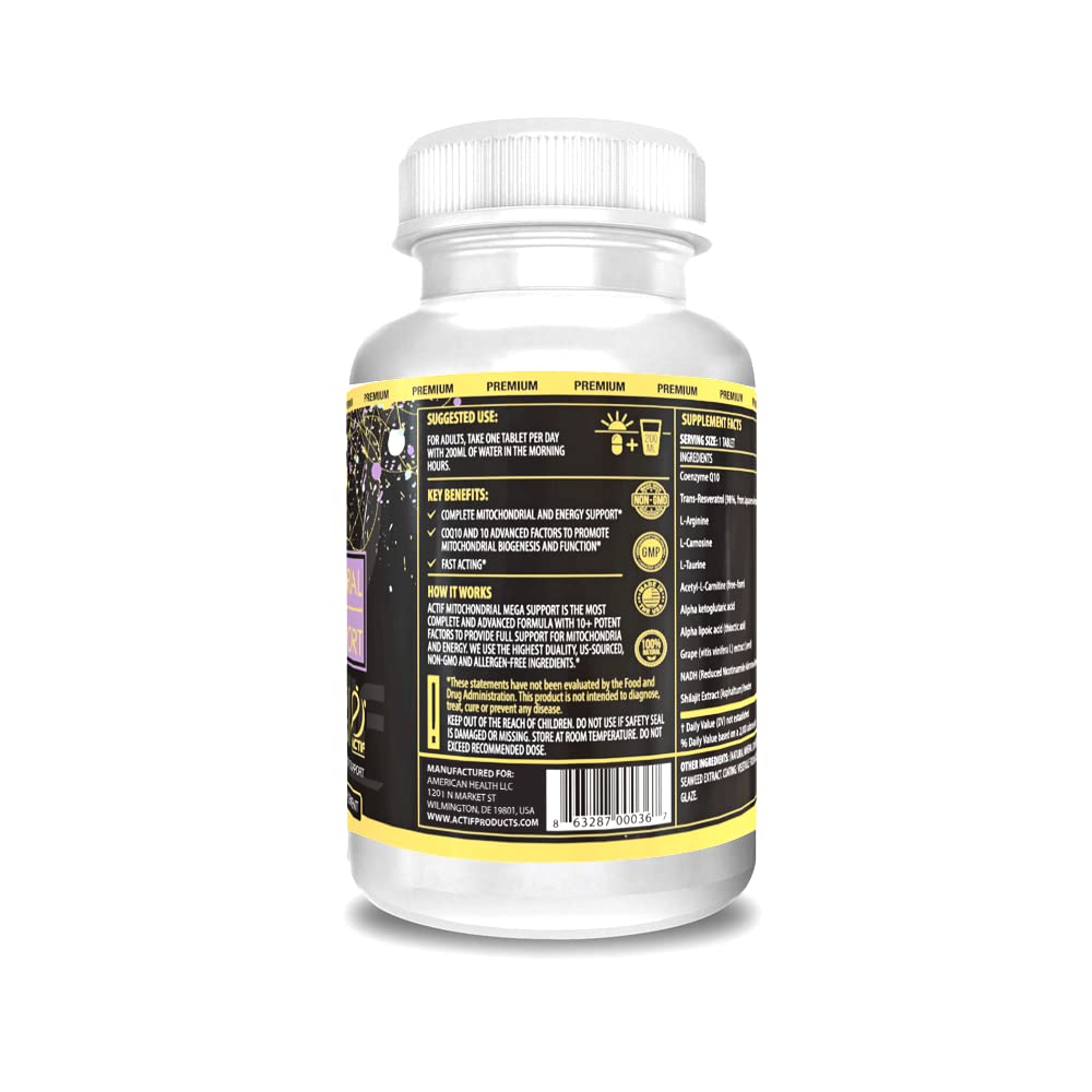 ACTIF 10-in-1 Mitochondria Support Supplement side view