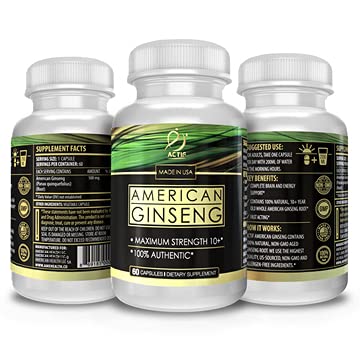 ACTIF American Ginseng 1000mg packaging details