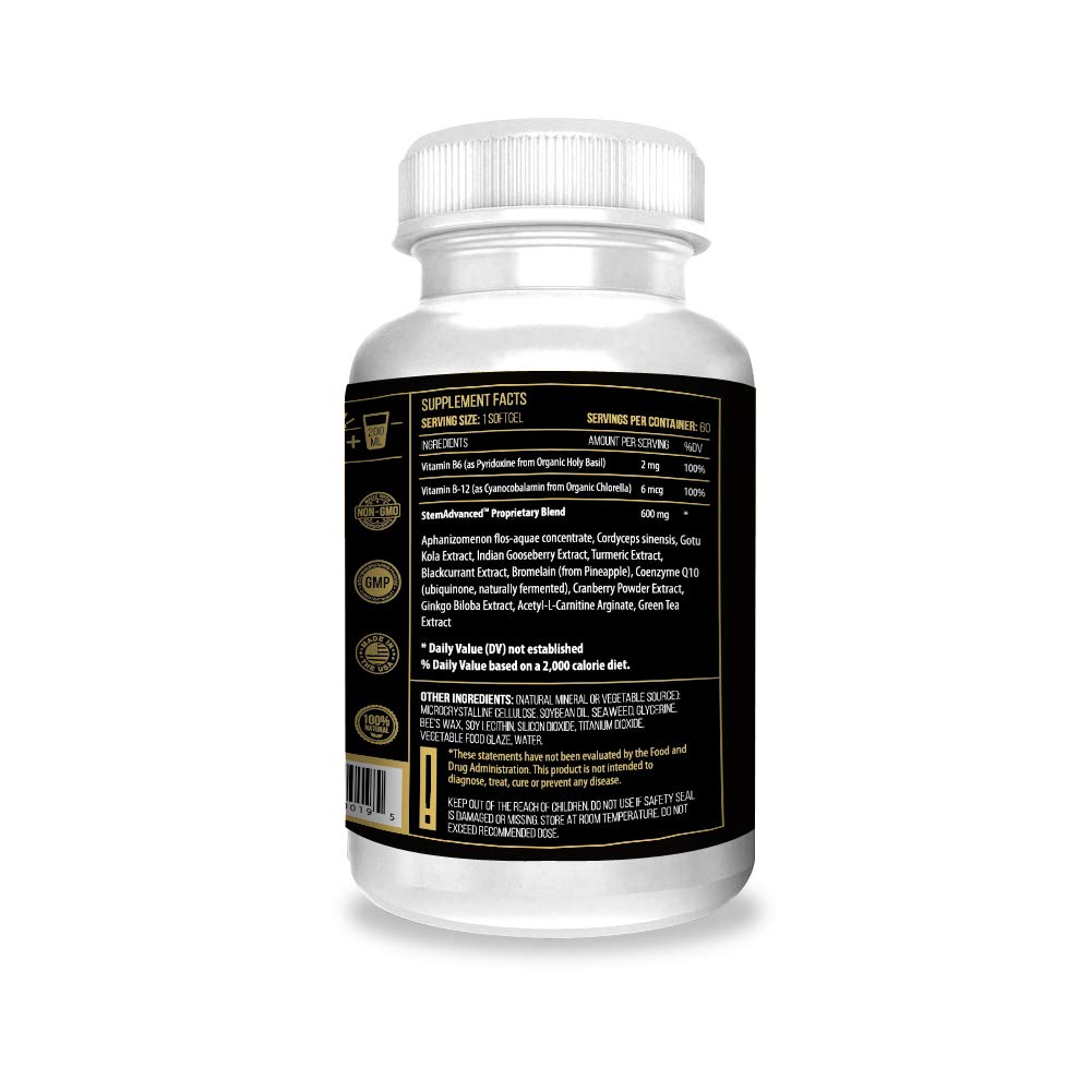 ACTIF Complete Stem Cell Supplement side view showing capsule details