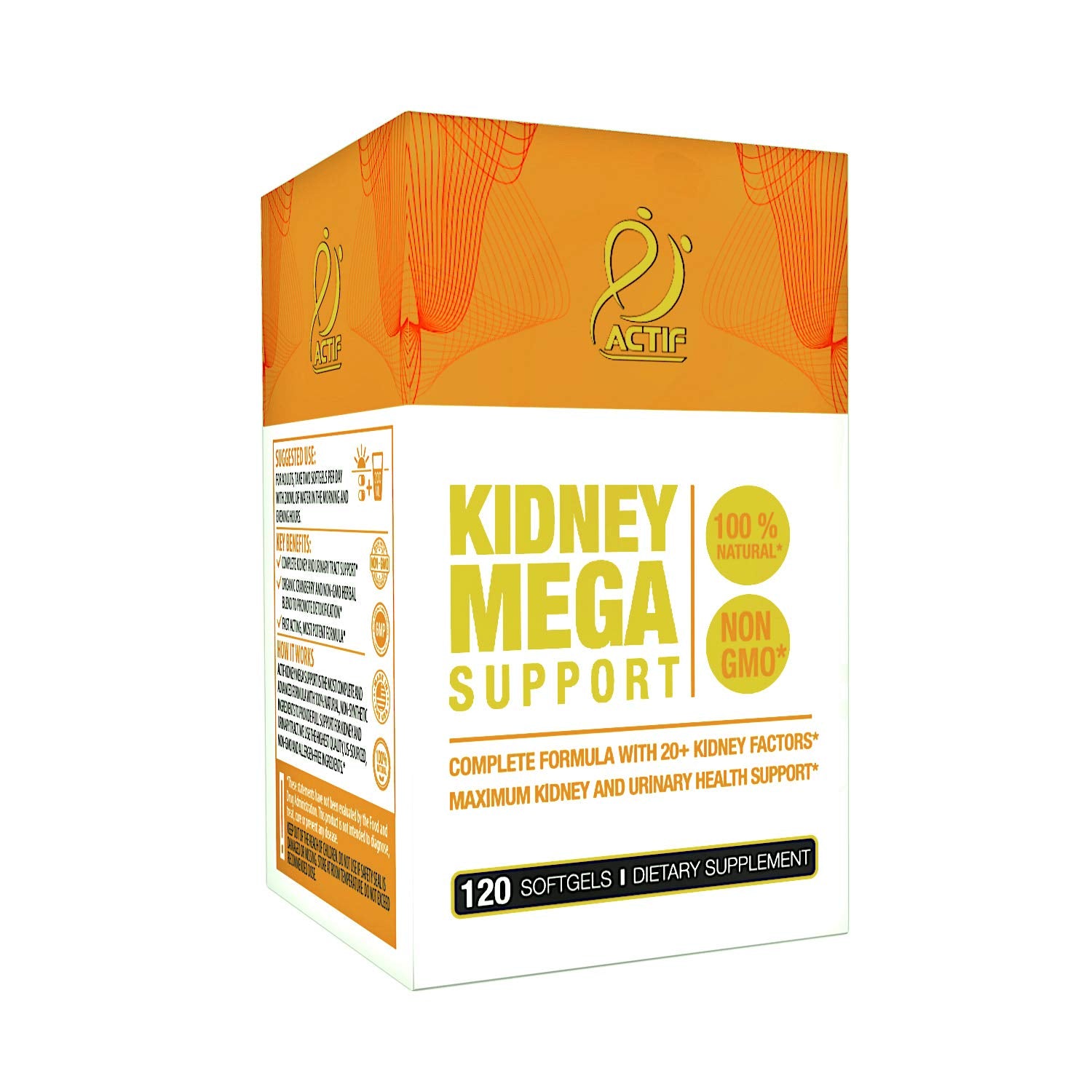 ACTIF Kidney Support Supplement capsule close-up
