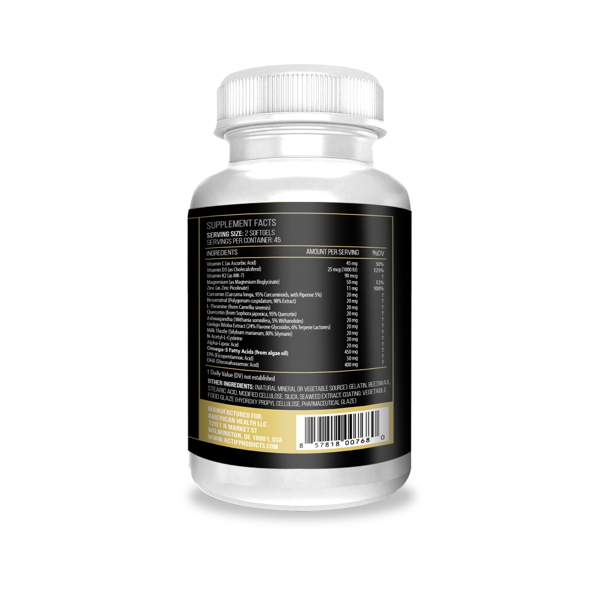 ACTIF Klotho Supplement capsules close-up