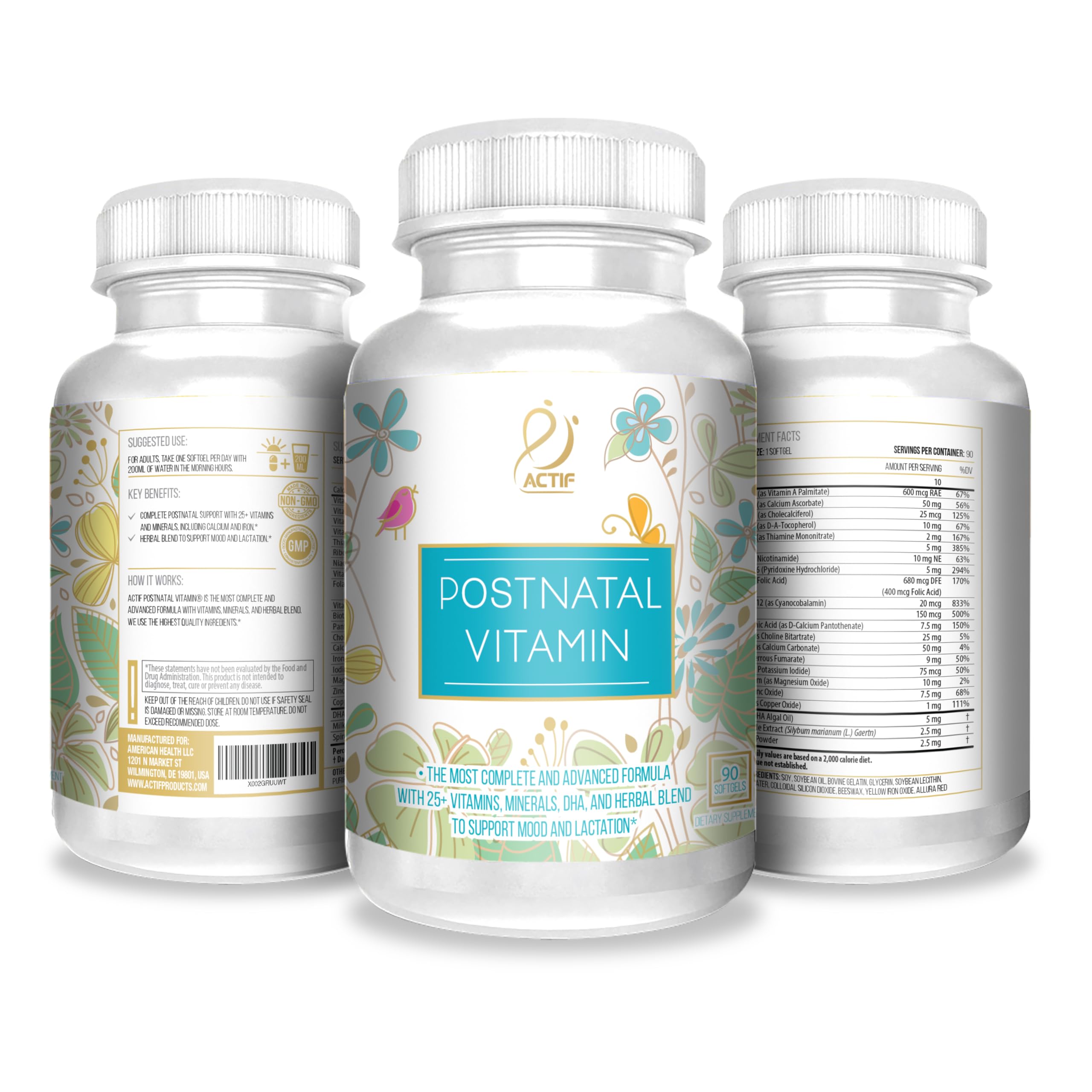 ACTIF Postnatal Vitamins lifestyle scene with mother and baby