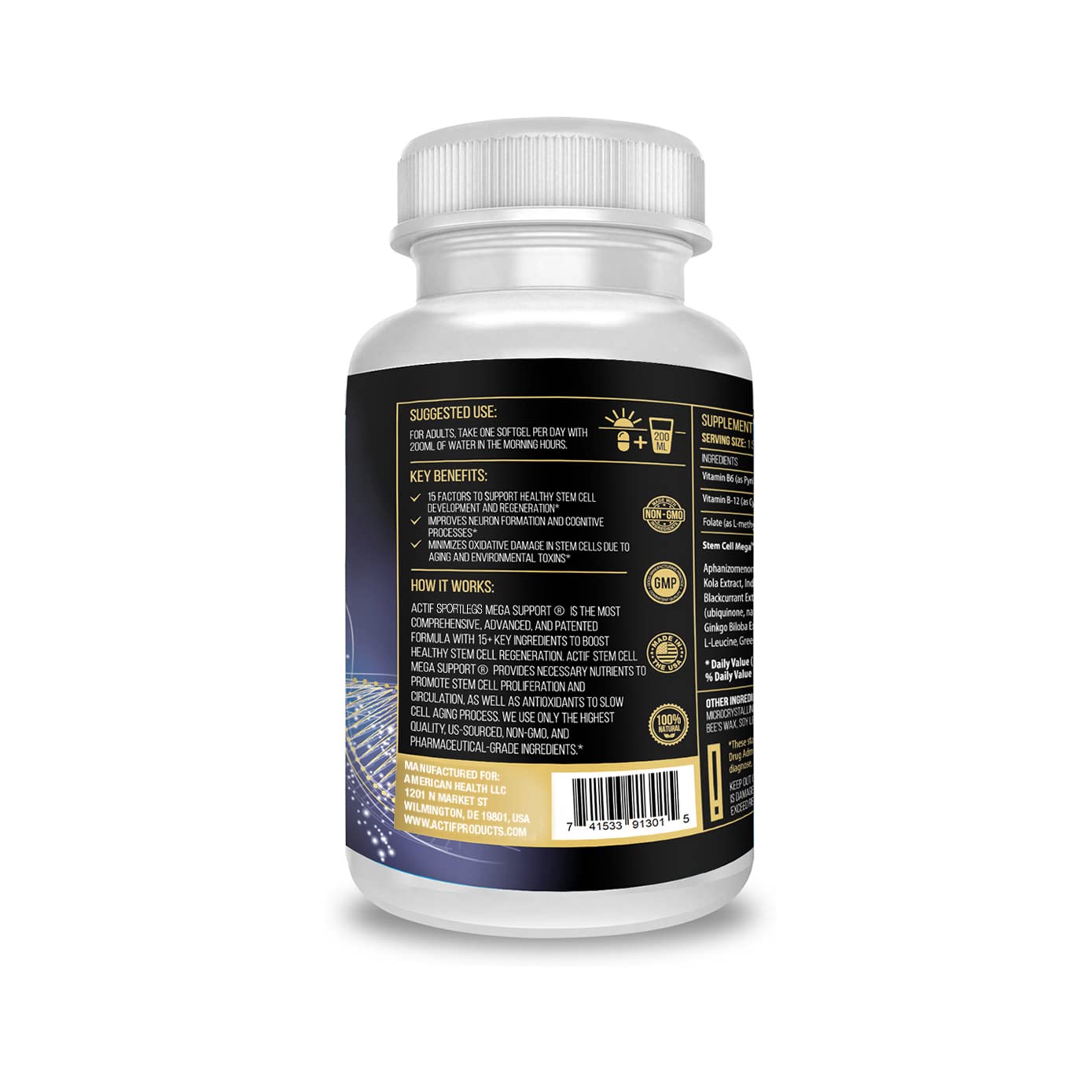 ACTIF Stem Cell Supplement 28g packaging