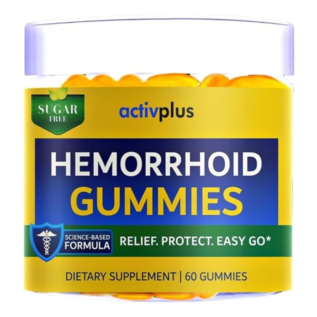 ACTIV PLUS Hemorrhoid Relief Gummies front view packaging