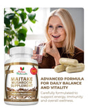 Activa Naturals Maitake Mushroom Capsules on a kitchen counter