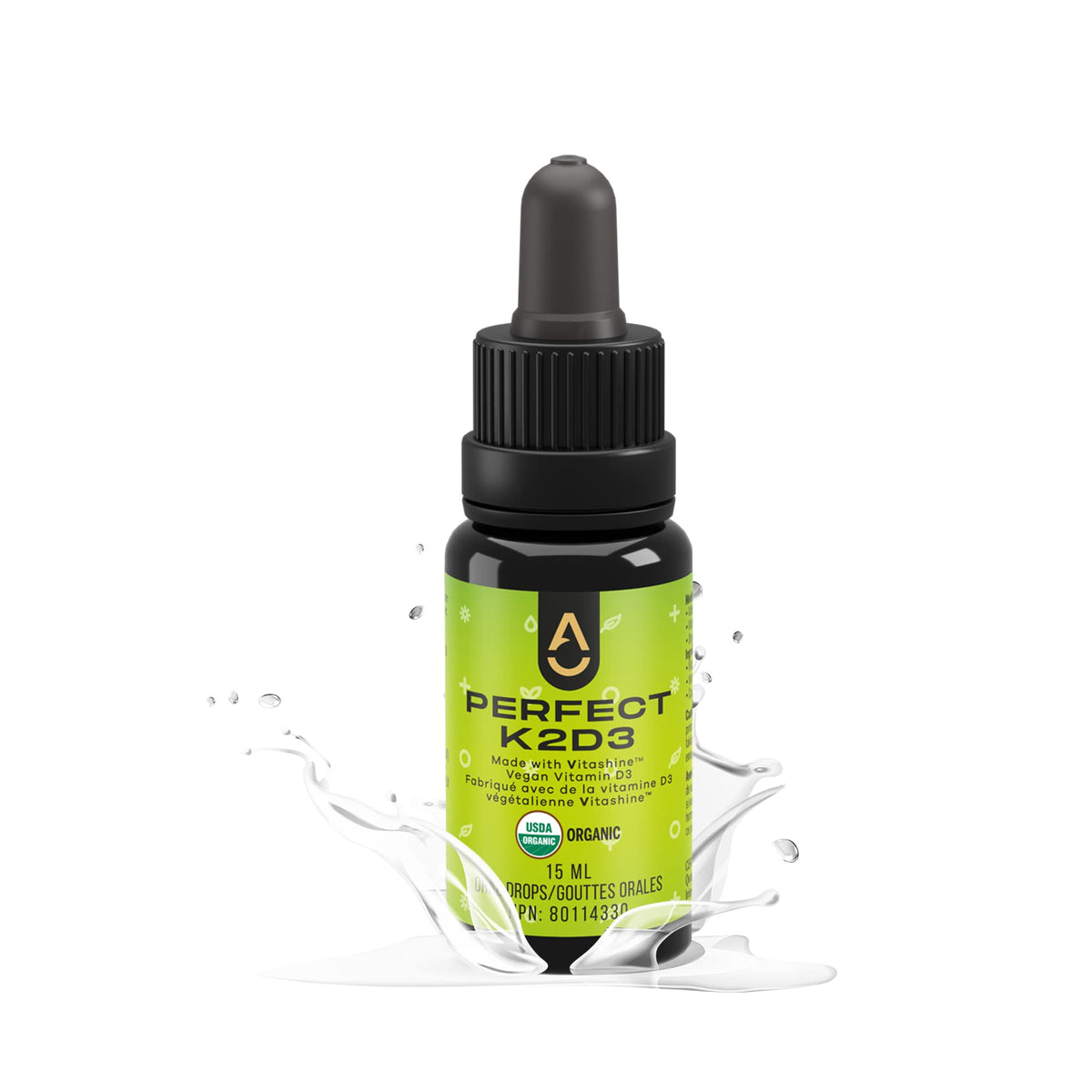 ACTIVATION Perfect K2D3 Vitamin D3 & K2 Drops front view