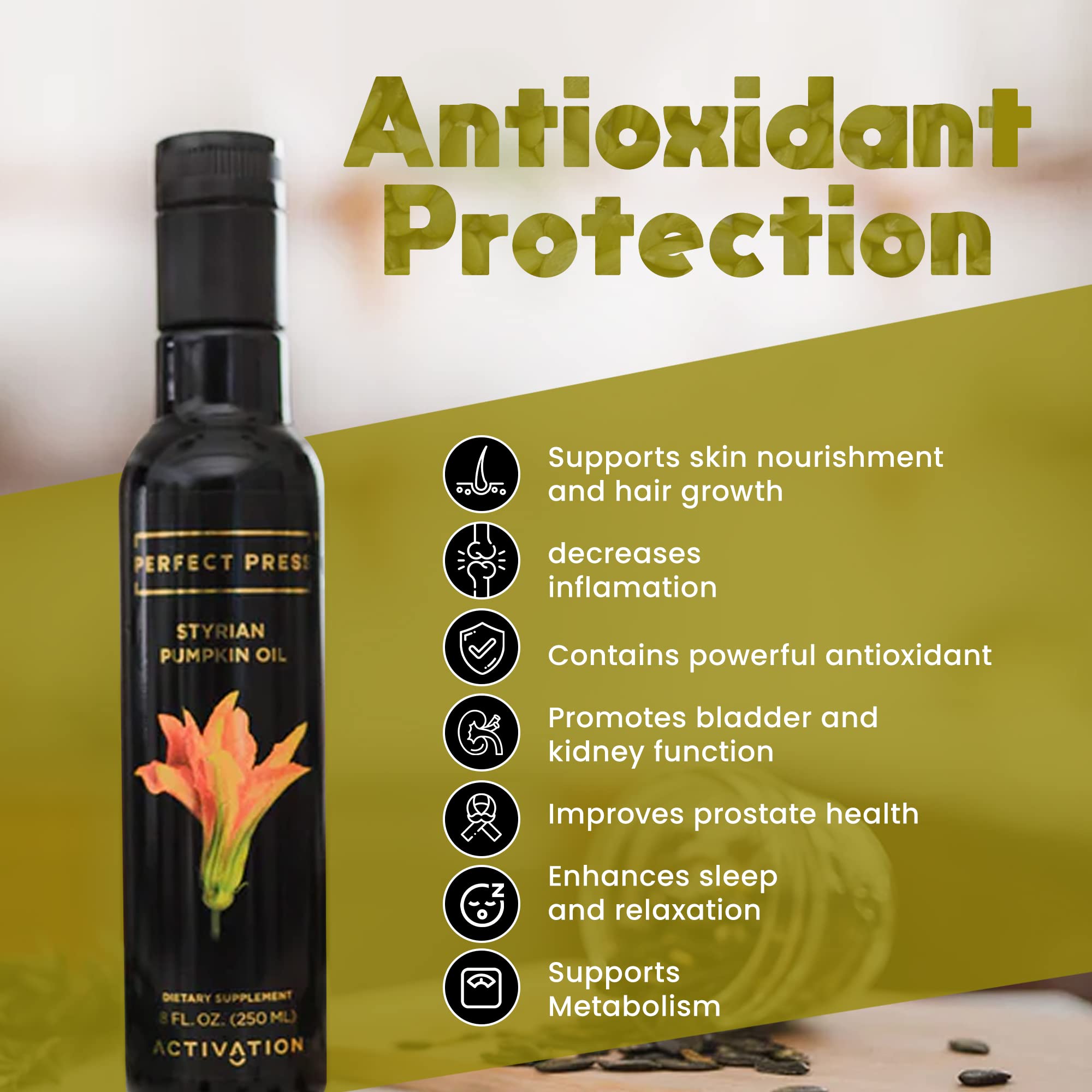 ACTIVATION Pumpkin Seed Oil 4600mg nutritional information