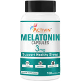 Activin Melatonin 3mg Capsules front view with green and white design