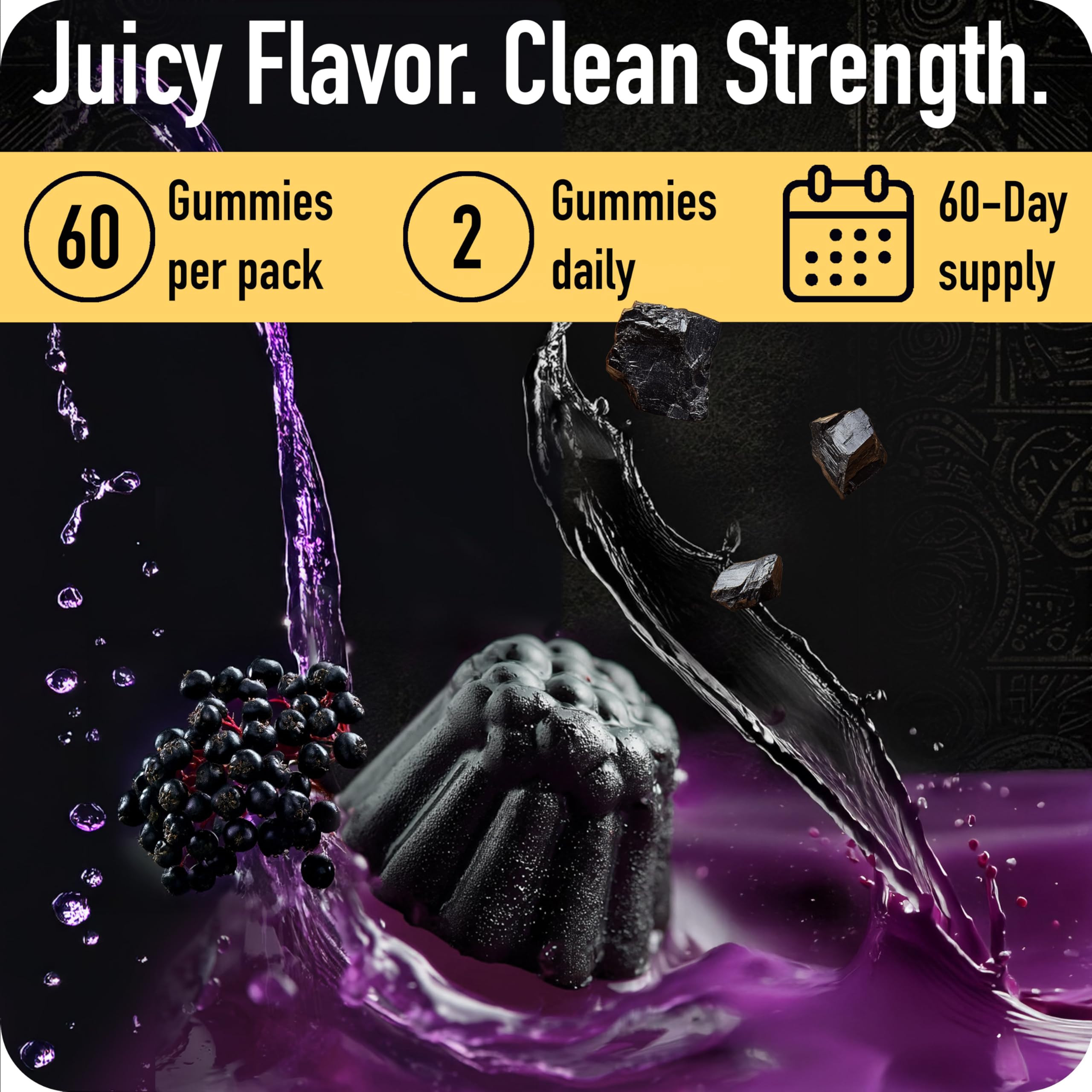 ad hoc Himalayan Shilajit Gummies showing gummy texture