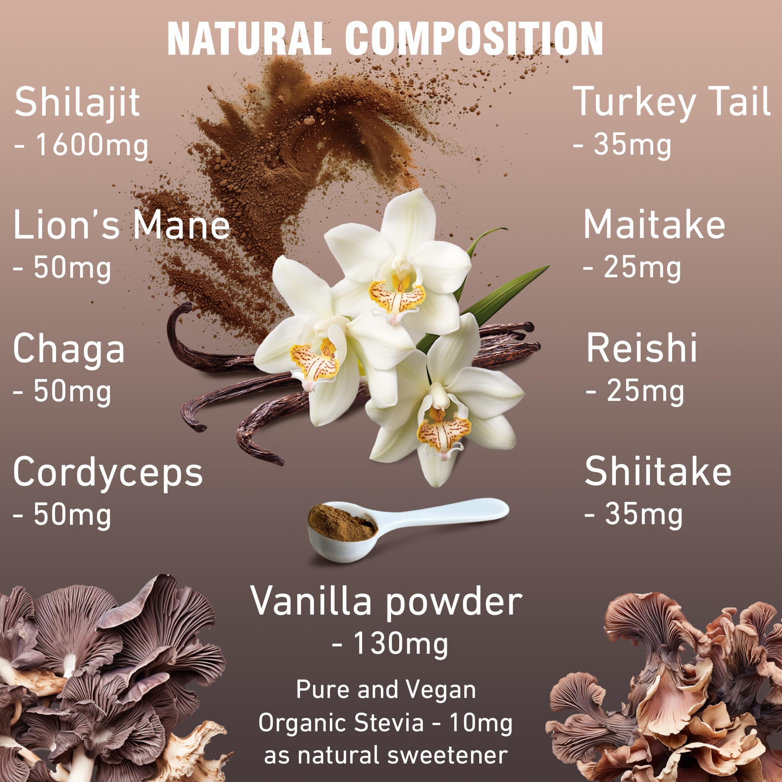 ad hoc Shilajit Powder 50g mixed in a beverage