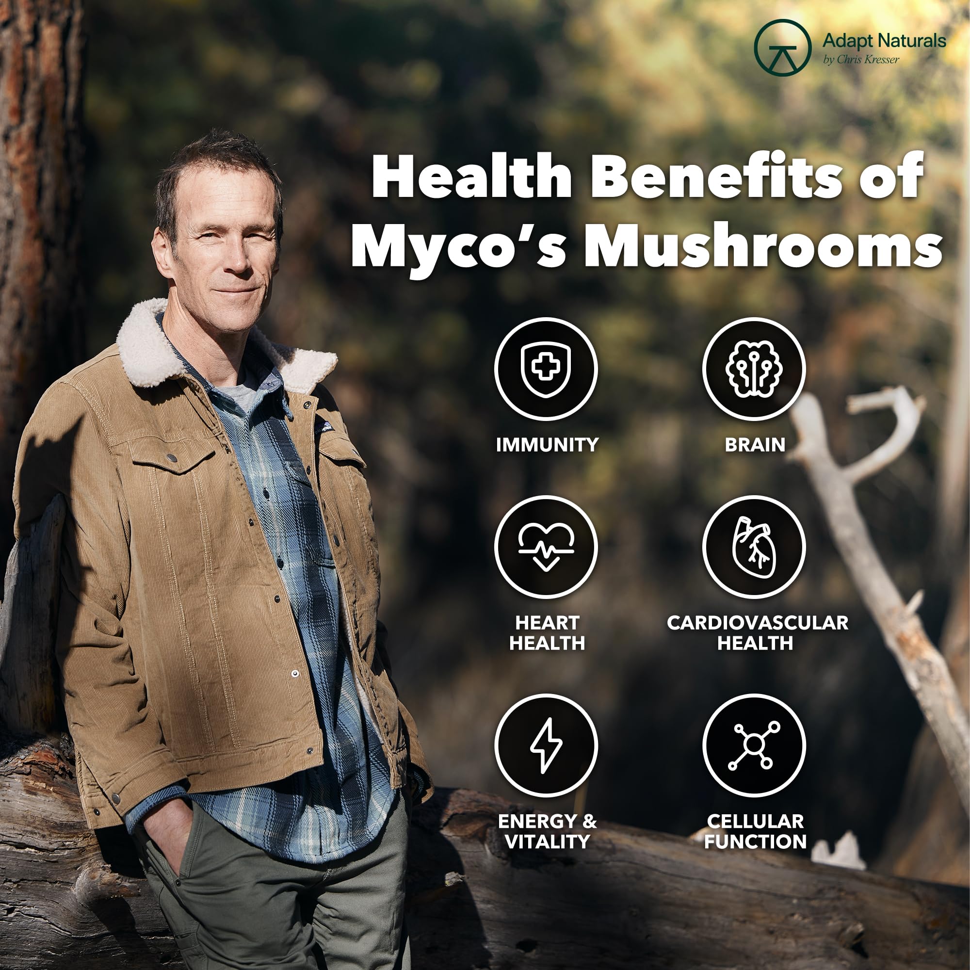 ADAPT NATURALS Bio-Avail Myco Mushroom Blend ingredients list
