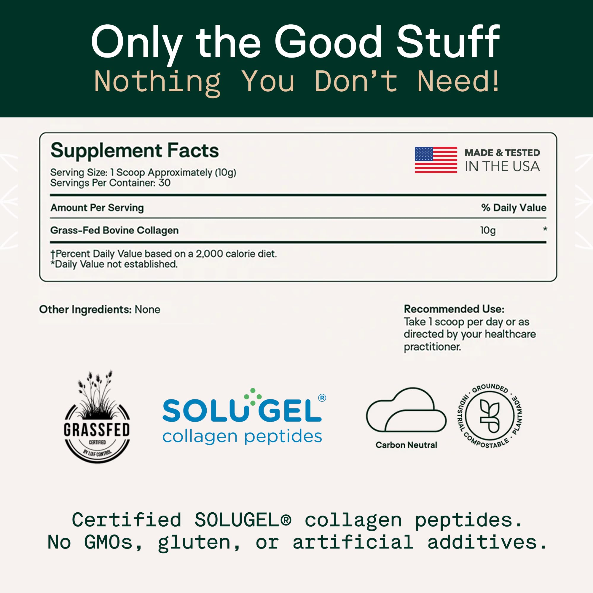 ADAPT NATURALS Collagen Powder mixed in a smoothie