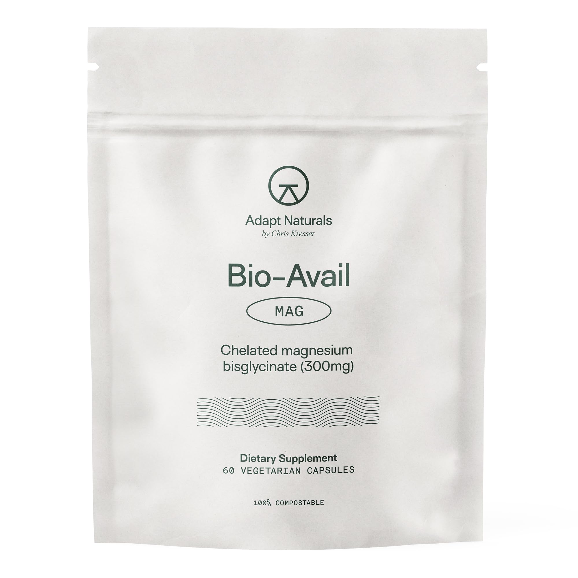 ADAPT NATURALS Magnesium Bisglycinate 120 Capsules front view
